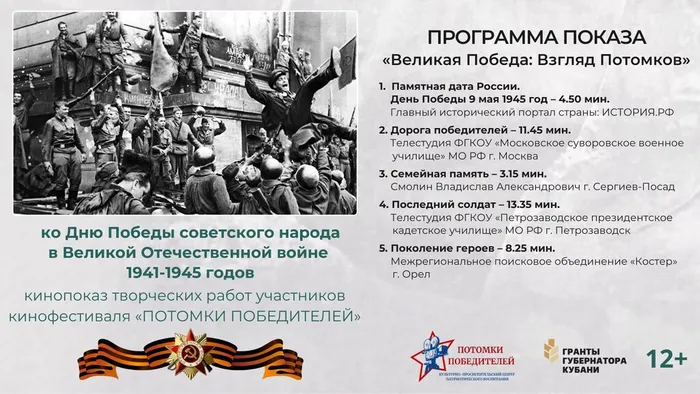 Афиша показа ко Дню Победы_Великая Победа. Взгляд Потомков (1)